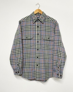 90sEddieBauer Cotton Heavy Flannel Big Tartan Check Shirt/L