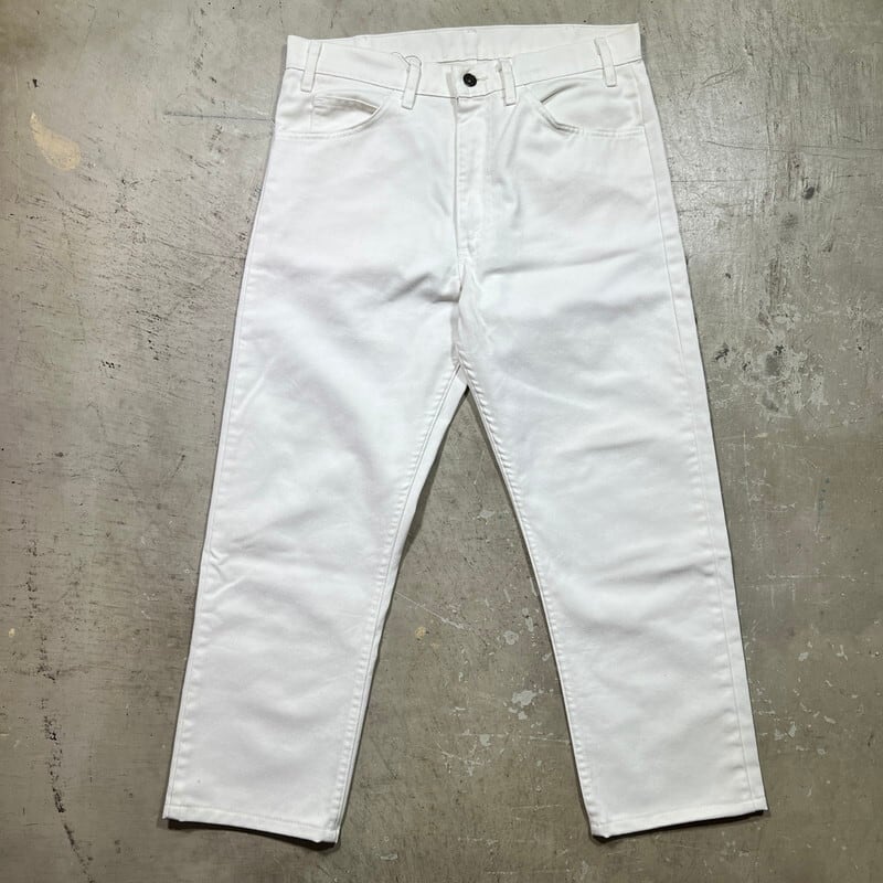 80's~ Levi's リーバイス 505-2851 ホワイトツイルパンツ カツラギ コットンポリ グッドコンディション 白タブ W34 USA製  希少 ヴィンテージ BA-2048 RM2467H | agito vintage powered by BASE