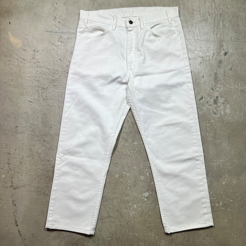 80's~ Levi's リーバイス 505-2851 ホワイトツイルパンツ カツラギ コットンポリ グッドコンディション 白タブ W34 USA製 希少 ヴィンテージ BA-2048 RM2467H