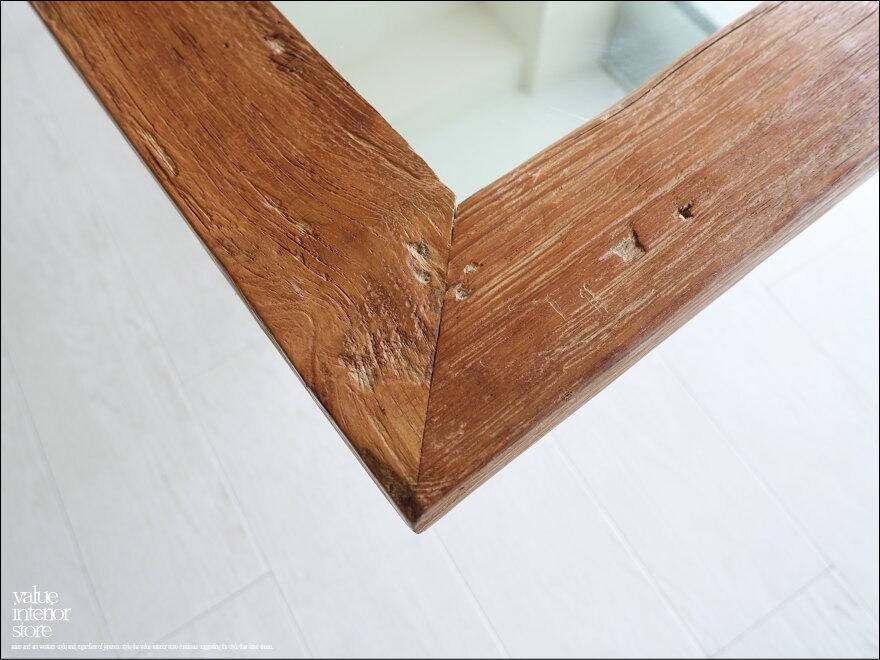 オールドチーク総無垢 ミラー140cm L/20 姿見 鏡 全身鏡 古材 全身用