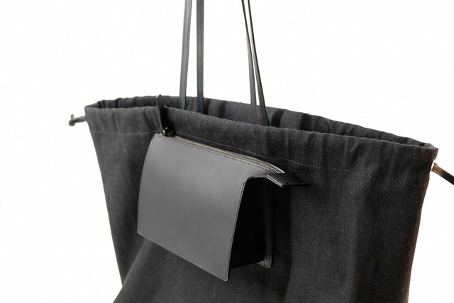 MARROW/MA-AC6311 FABRIC BIG TOTE BLACK