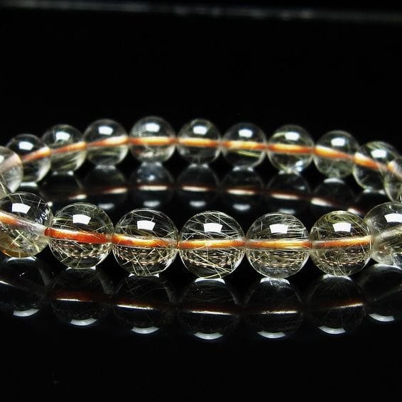 ルチルクォーツ ブレスレット 9mm タイチンルチル ブレスレット メール便可 [M便 1/10] 111-49151