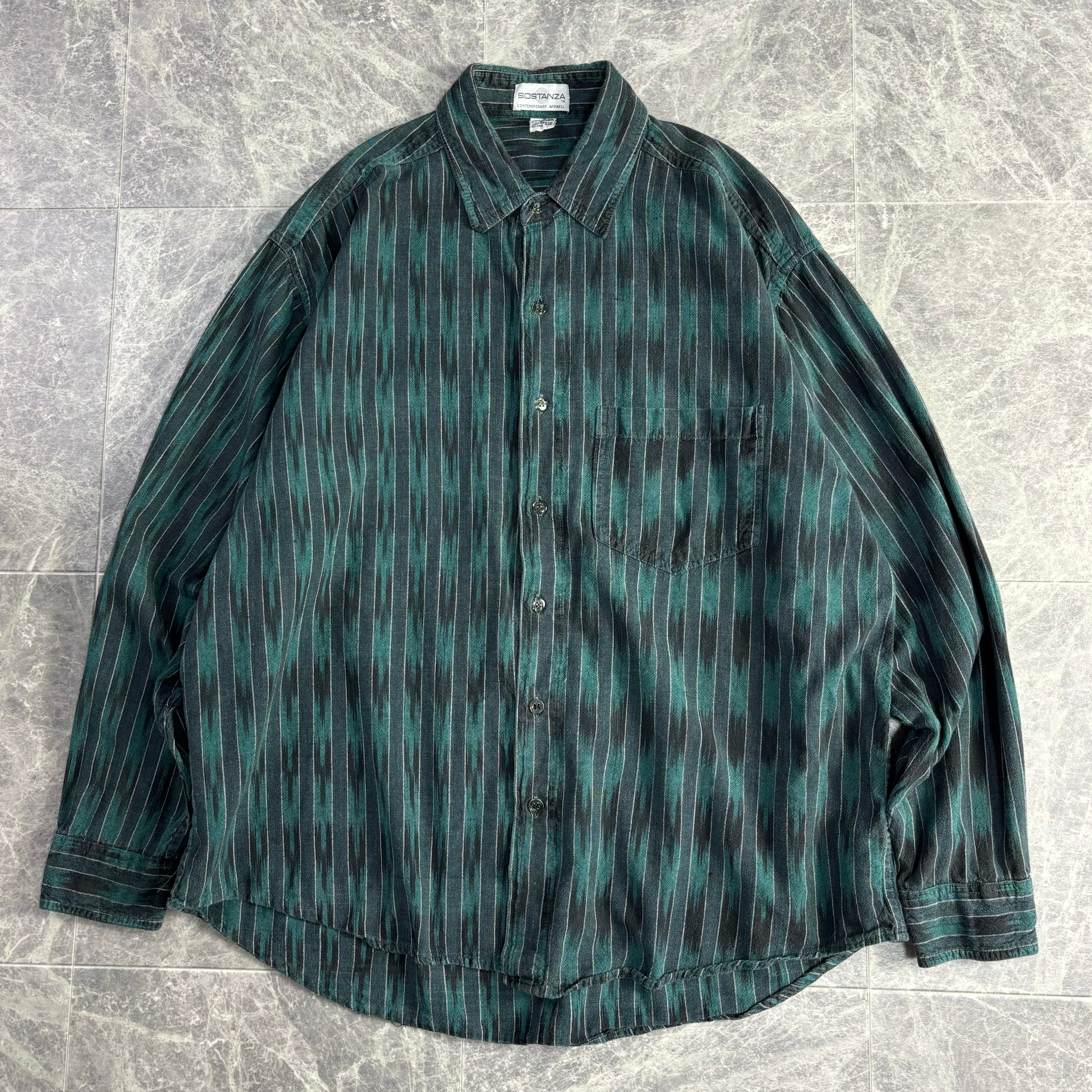 90s前後 SOSTANZA flannel shirt