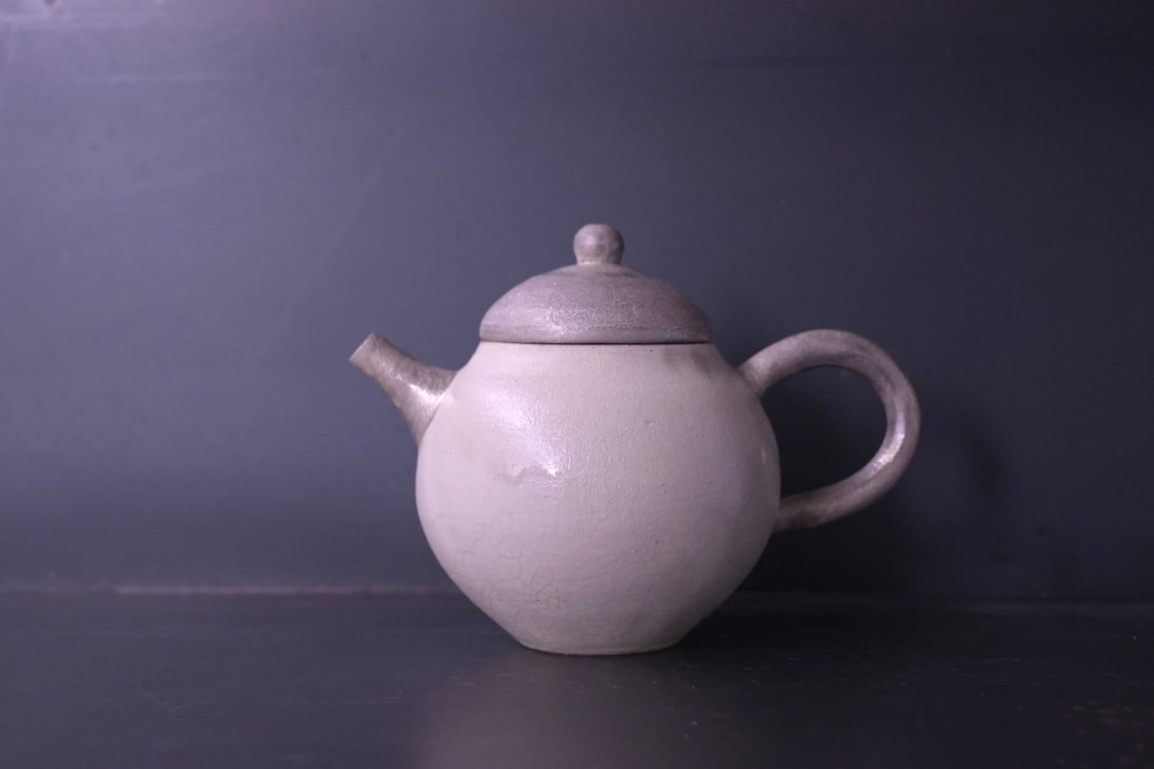 七理摩弓 銀彩急須.