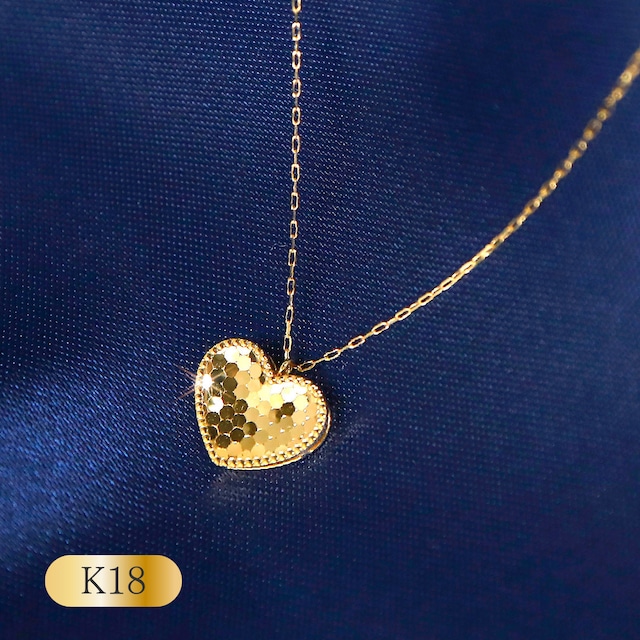 【在庫限り】K18YG ハートネックレス 【在庫限り】K18YG ハートネックレス