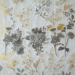 A07h 草木 フレークシール 箔押 60枚 海外製 花 モノクロ 素材 コラージュ ジャンクジャーナル ほぼ日手帳 Classy クラッシー