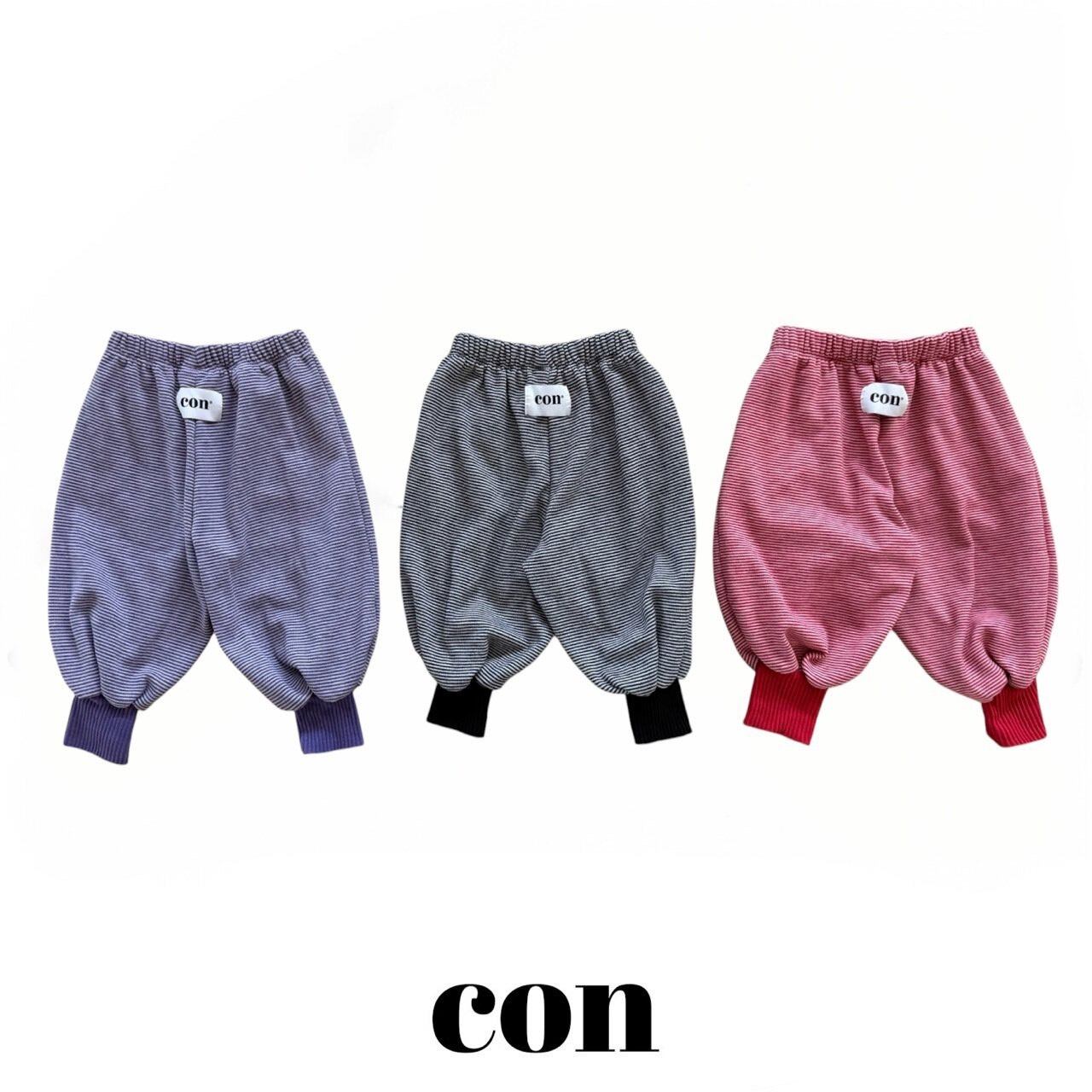 【予約/送料無料】CON / ストライプジョガーパンツ