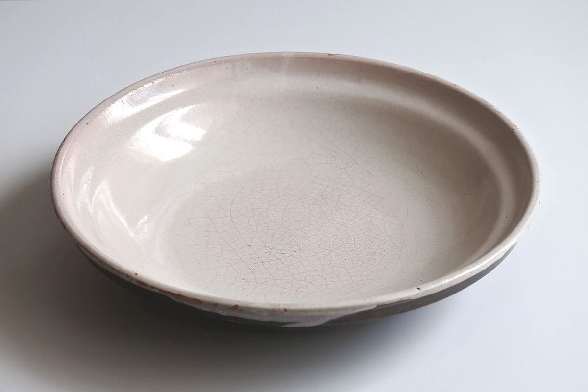 19th C. French Large Bowl, Cul Noir