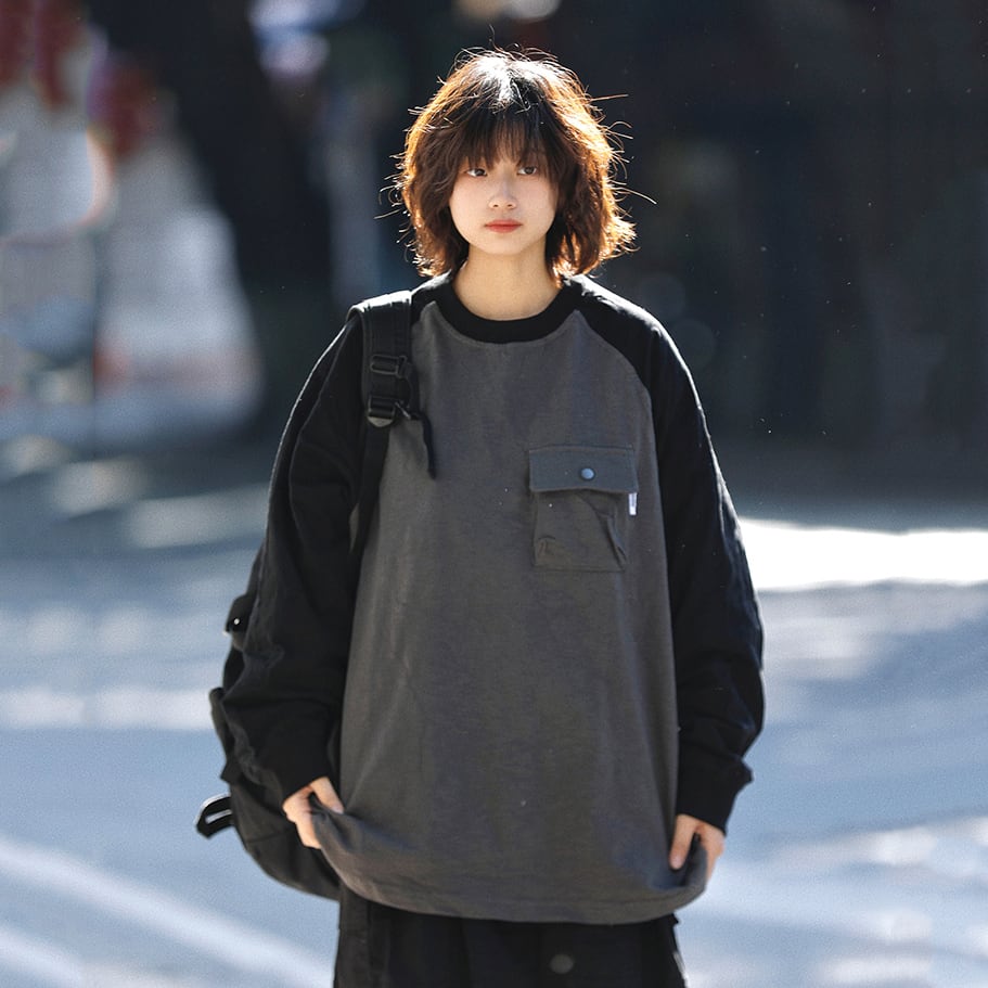 AFISHSTAY胸ポケット付きラグランTシャツ | mblueshop