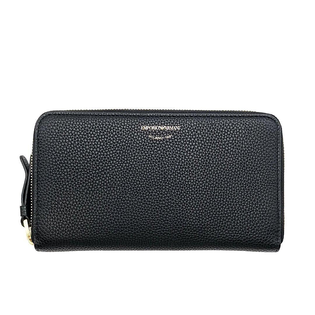 ✨️美品✨️EMPORIO ARMANI 長財布 ラウンドファスナー ブラック