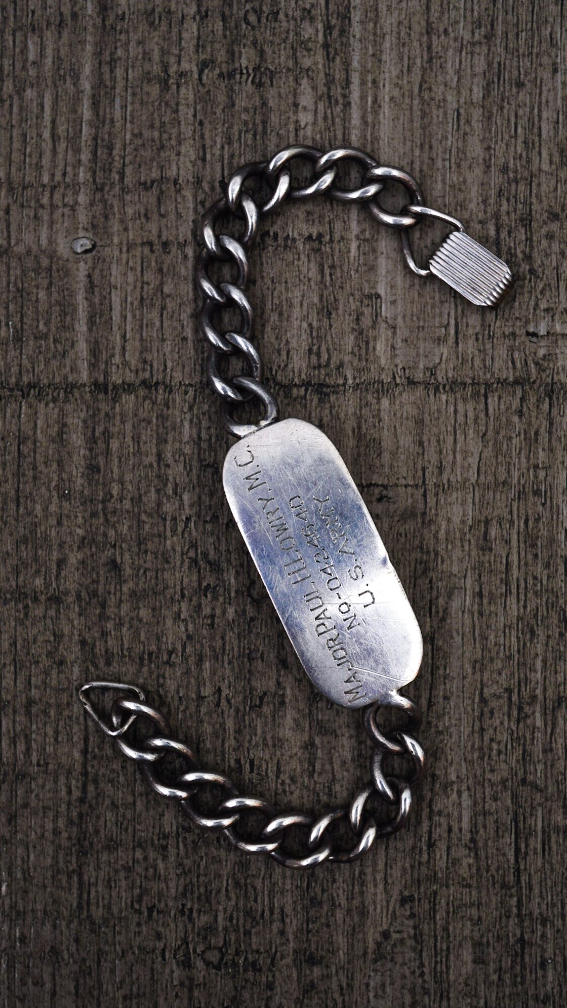 1940s】R. Blackinton Co. U.S. Army WWII ID ブレスレット 《シルバー  