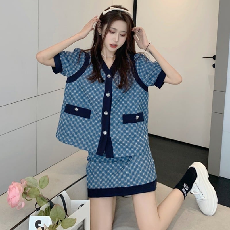 サマースカート スタイルスタンダードシャツ カジュアル レトロ 夏物 1号婦人68348110174