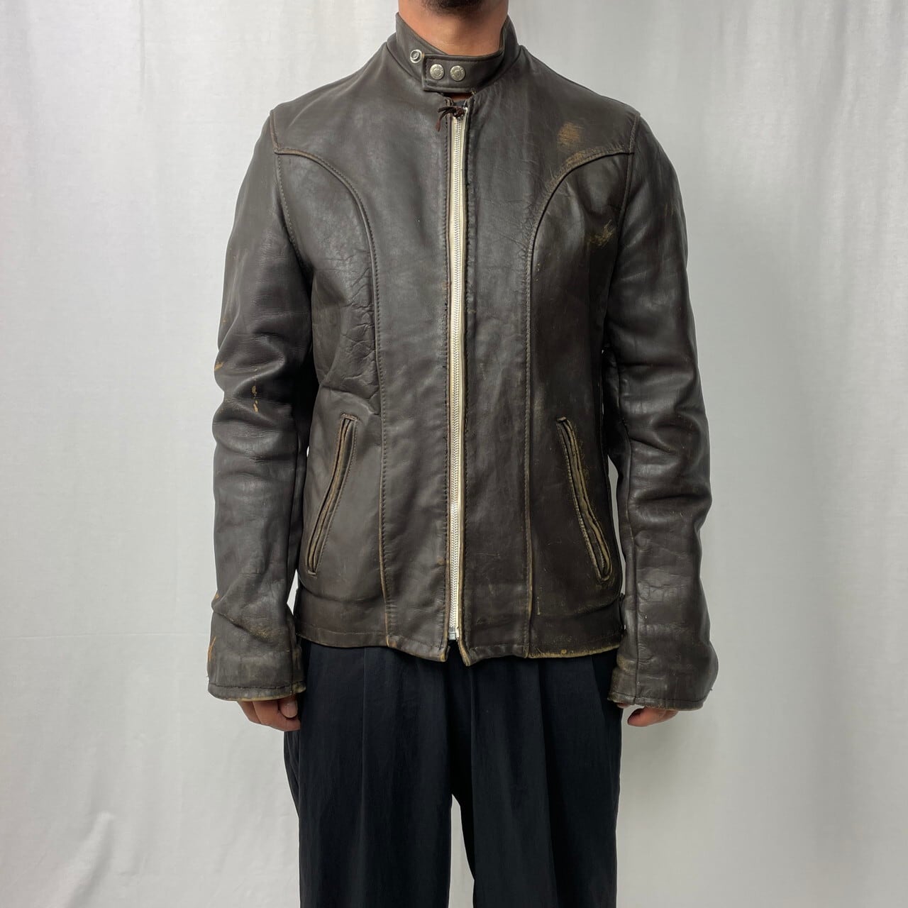 70年代 Schott ショット シングルライダースジャケット メンズL相当 