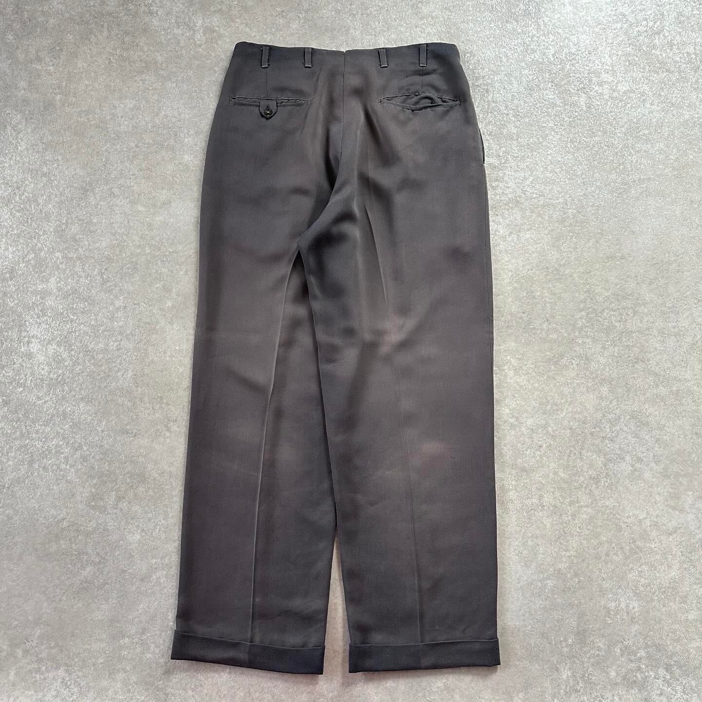 50s gabardine slacks グレー