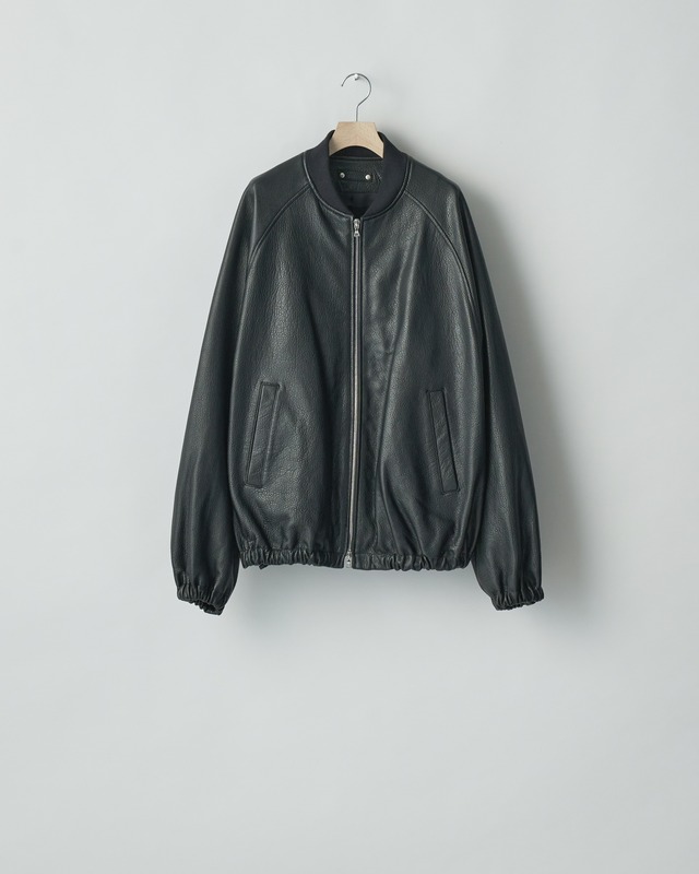 shrunk leather zip short jacket - ssstein | 10010
