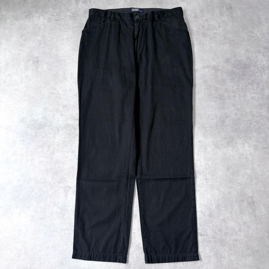 ポロバイ ラルフローレン W35 ポロチノ チノパン 古着 黒 21547 ポロバイ ラルフローレン W35 ポロチノ チノパン 古着 黒 21547 | fuufu