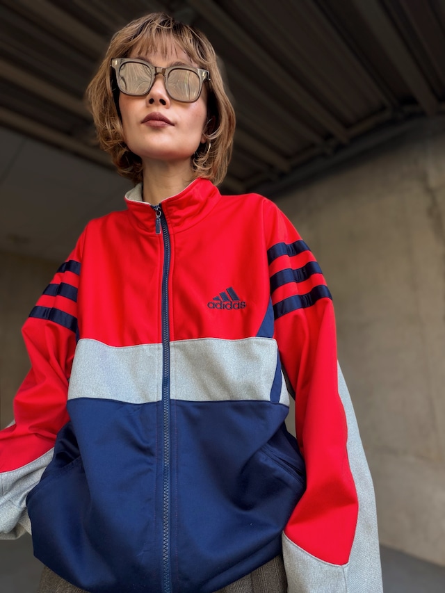 （OT1462）90‘s adidas zip-up track jacket