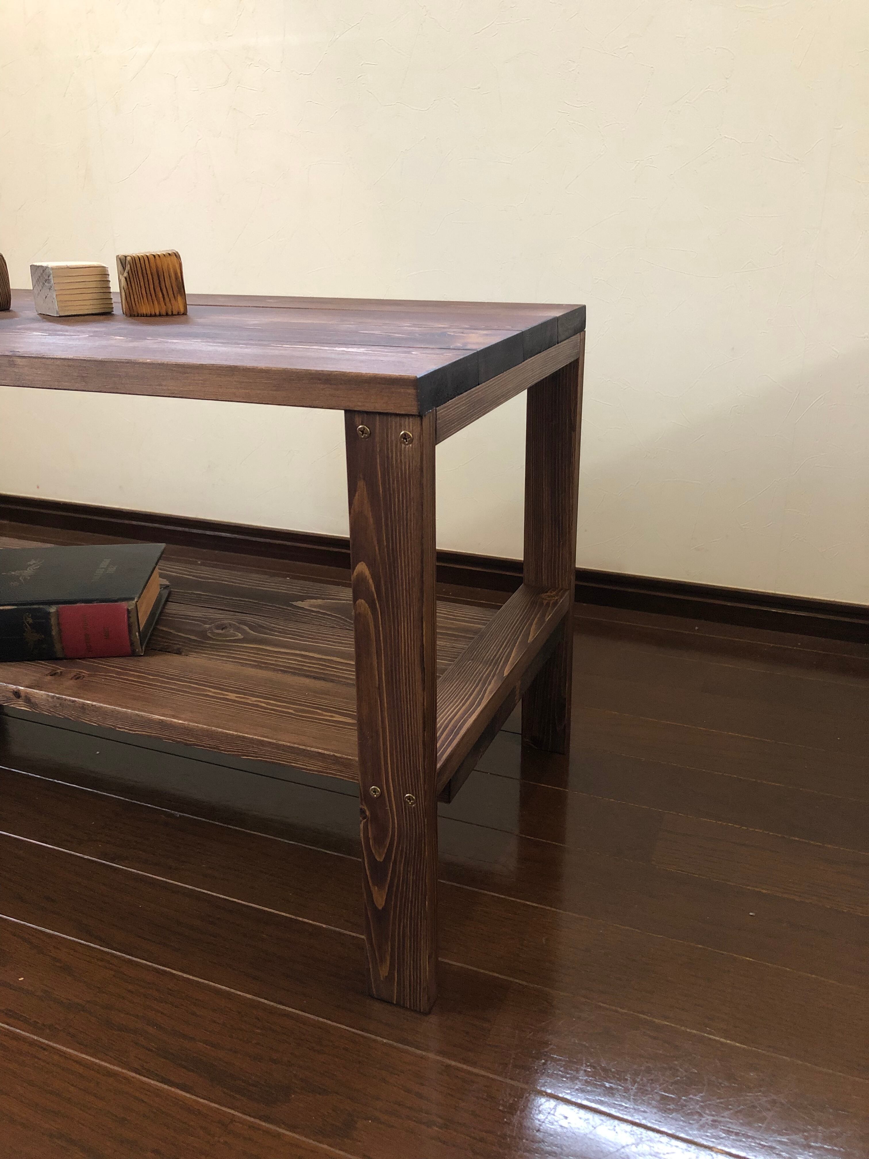 9054 アンティークテーブル ウォールナットワックス 無垢材 木目調