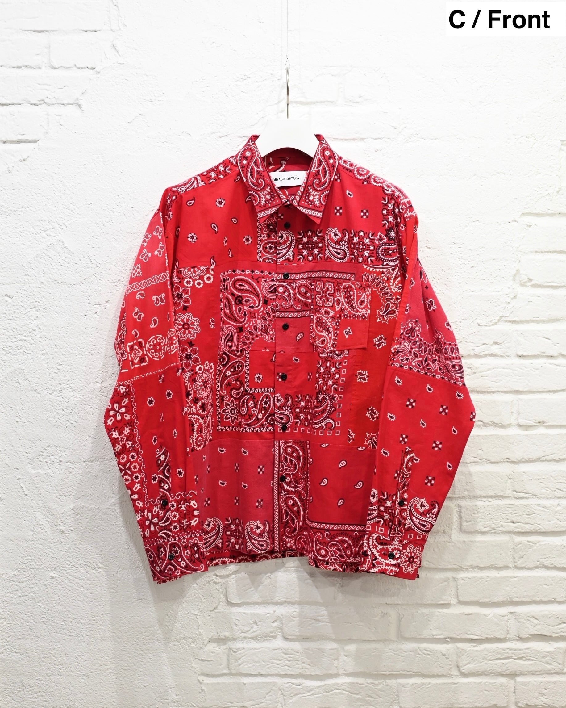Bandana Shirt c/# RED | MIYAGIHIDETAKA