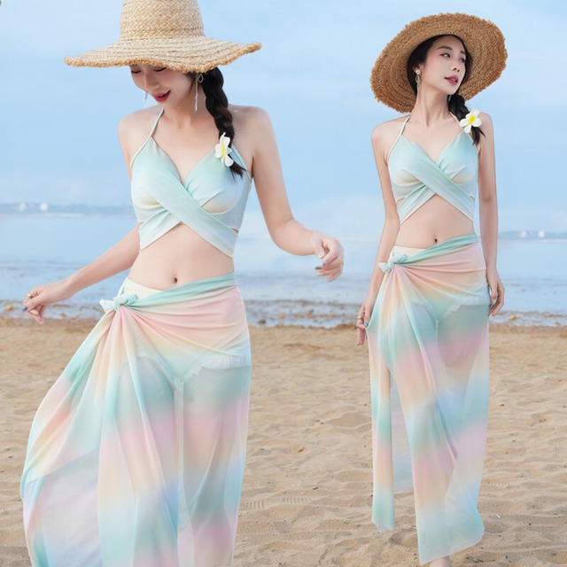 【水着】 水着 ビキニ  レディース 韓国 水着 大人 可愛い かわいい  おしゃれ 体型カバー 20代 30代 40代 50代 2点セット 水着ビキニ マイクロビキニ セクシー 水着 海 ビーチ プール リゾート スイムウェア 3点セット グリーン 緑 パープル 紫 S M L XL