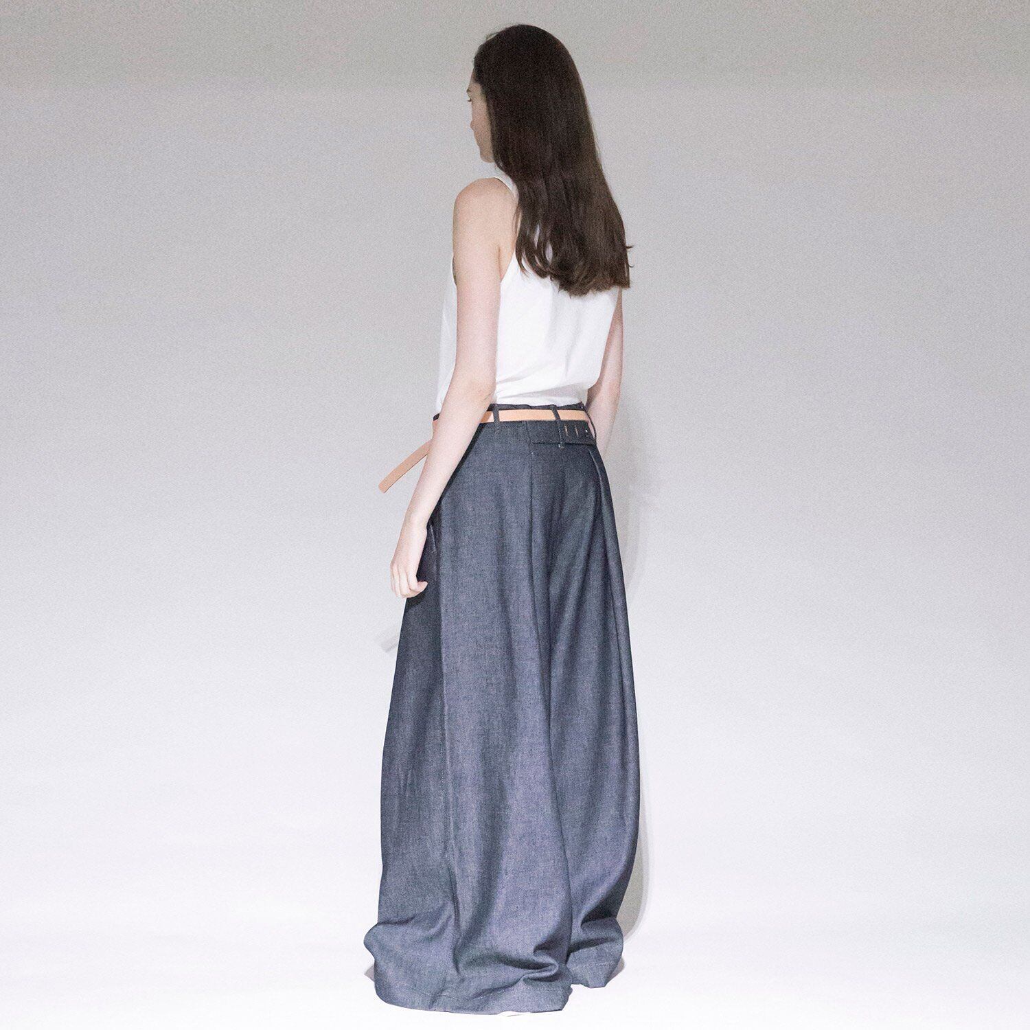 VOAAOV LOOSE デニムタックワイドパンツ VOAAOV LOOSE DENIM Tuck Wide Pants (INDIGO) VOPT-J22 | IAAAM