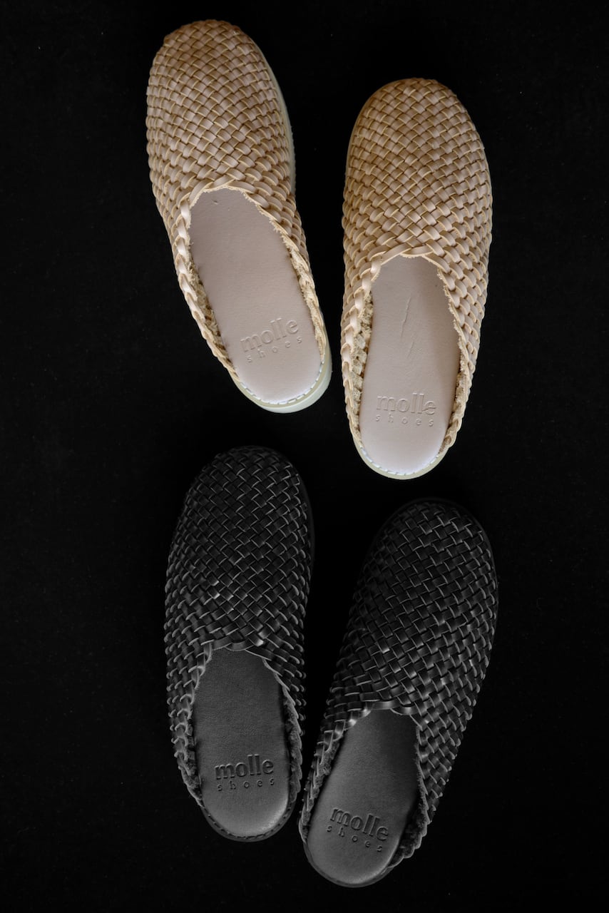 molle shoes / WOVEN LEATHER CLOG | iremono