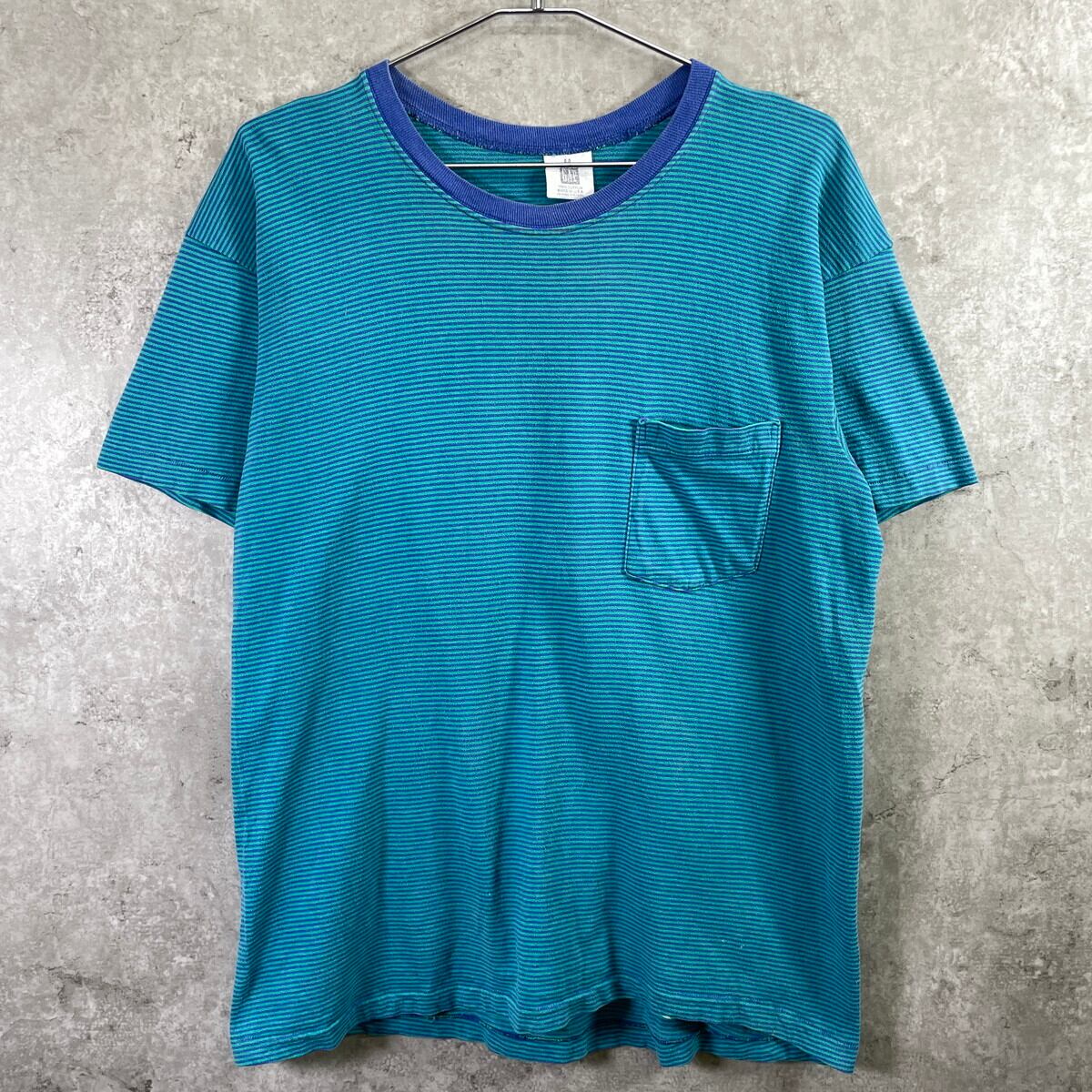 90年代 USA製 GAP オールドギャップ ボーダーTシャツ ポケT メンズM 