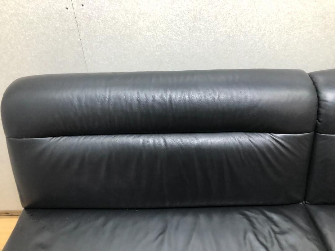 JOOP! ヨープ himolla ヒモラ ドイツ製 本革 3人掛けソファ ブラック