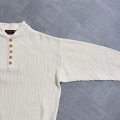 【極上】エディーバウアー コットンニット 80s ヘンリーネック 美品 希少
