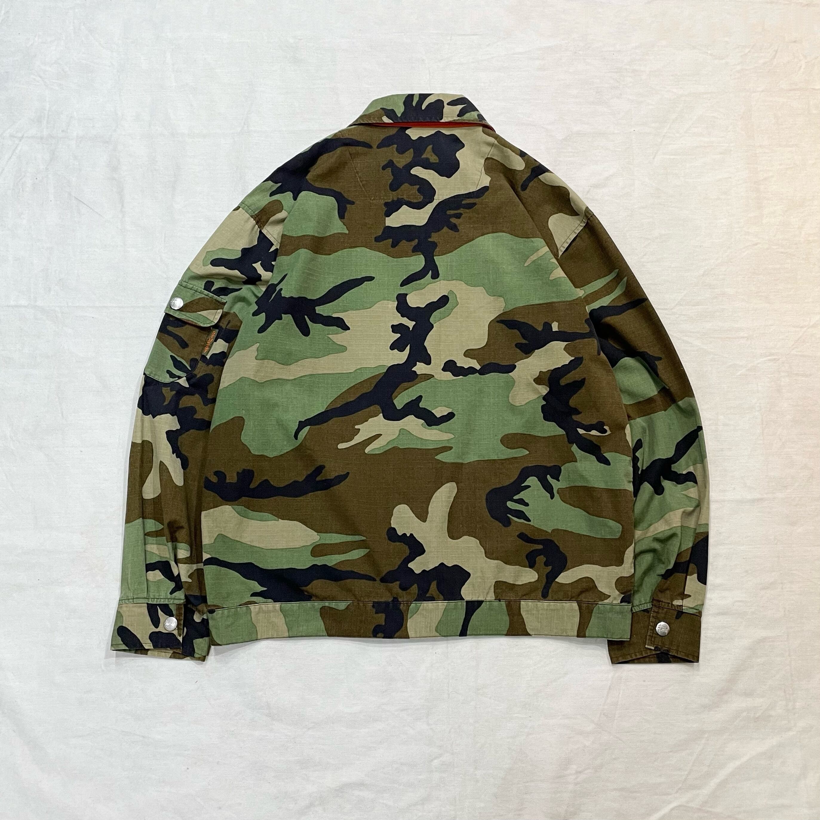 Stussy OUTDOOR / ステューシー USA製 ALL SEASON GEAR Woodland Camo Millitary Jacket  サイズL