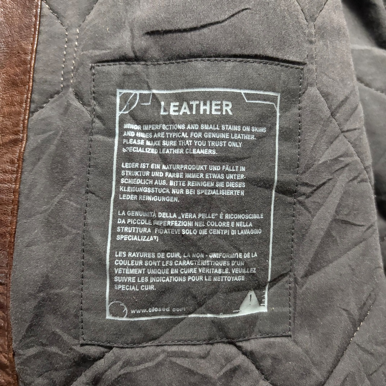CLOSED lamb leather flight jacket