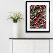 A Tribe Called Quest Pattern Ⅱ｜ヒップホップカルチャーを抽象パターンで再構成したアートポスター｜モダン空間に映える個性派デザインA4ポスター