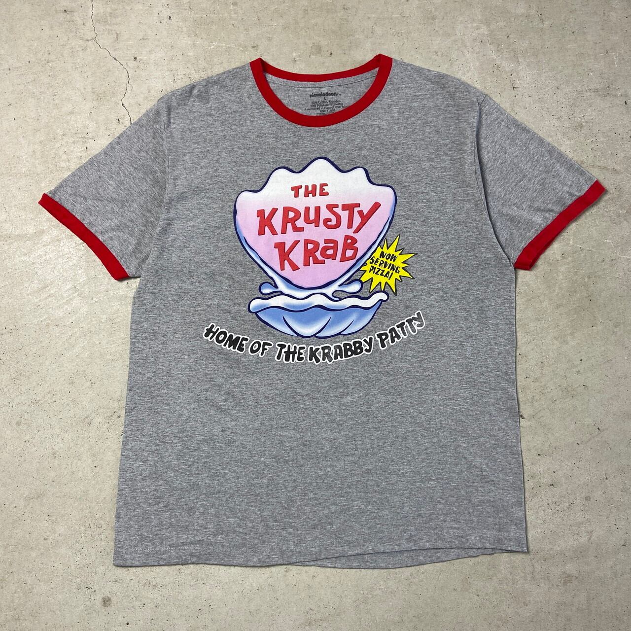 nickelodeon スポンジボブ KRUSTY KRAB キャラクターリンガーTシャツ 