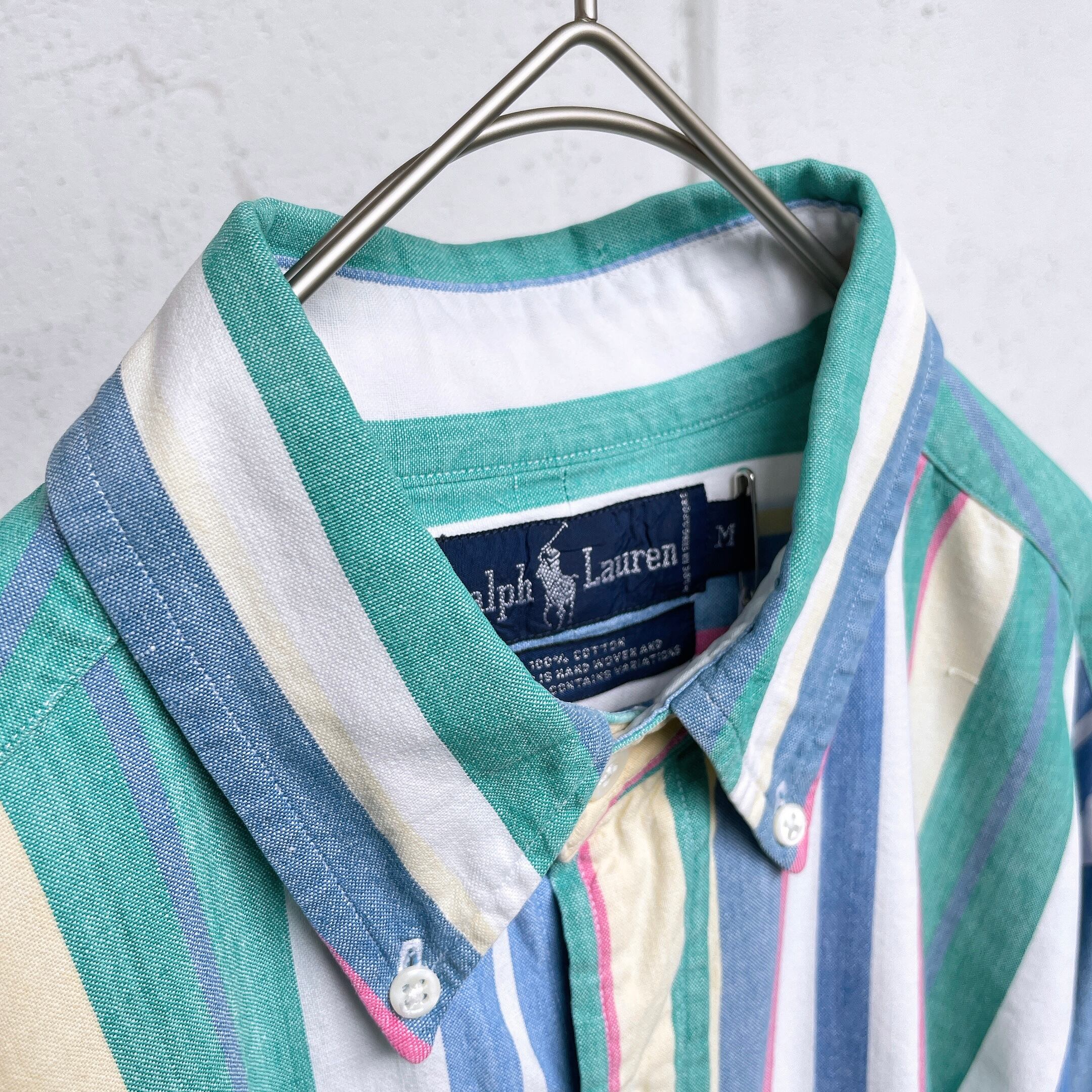 Ralph Lauren mulch pastel color cotton stripe shirt