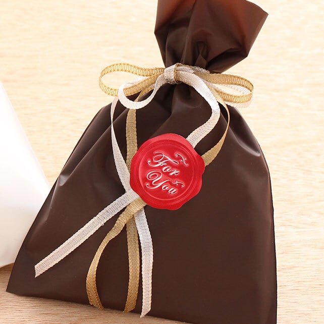 ギフトシール 封蝋風 レッド 赤 27×27mm 10片 G020-21 | だいし