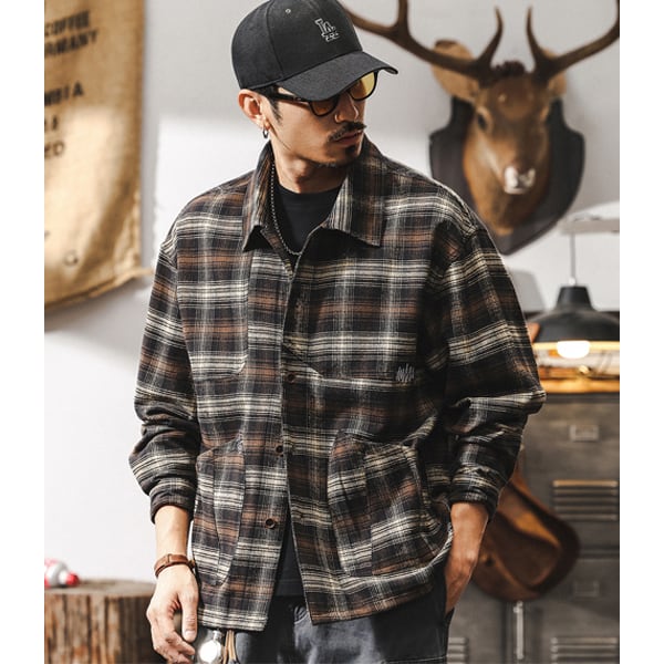 Check design shirt P736