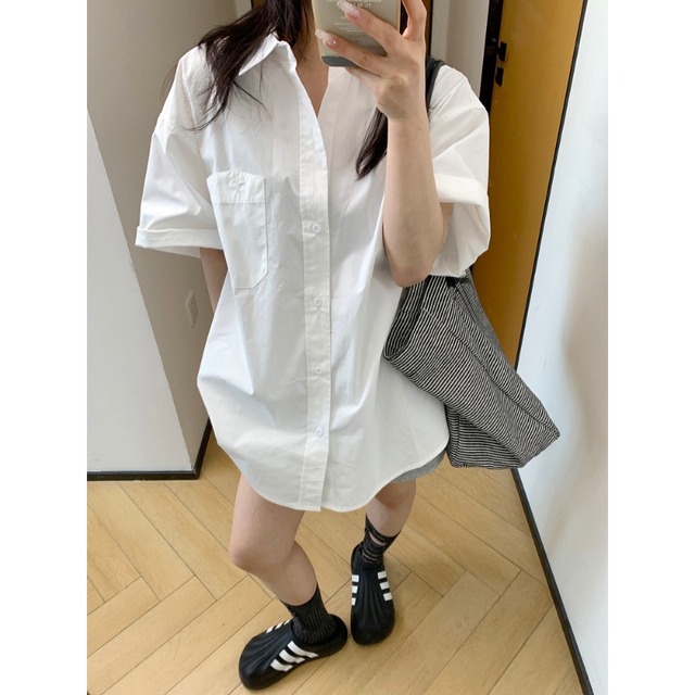 simple pocket short-sleeve shirt　シンプルポケット半袖シャツ　J2057