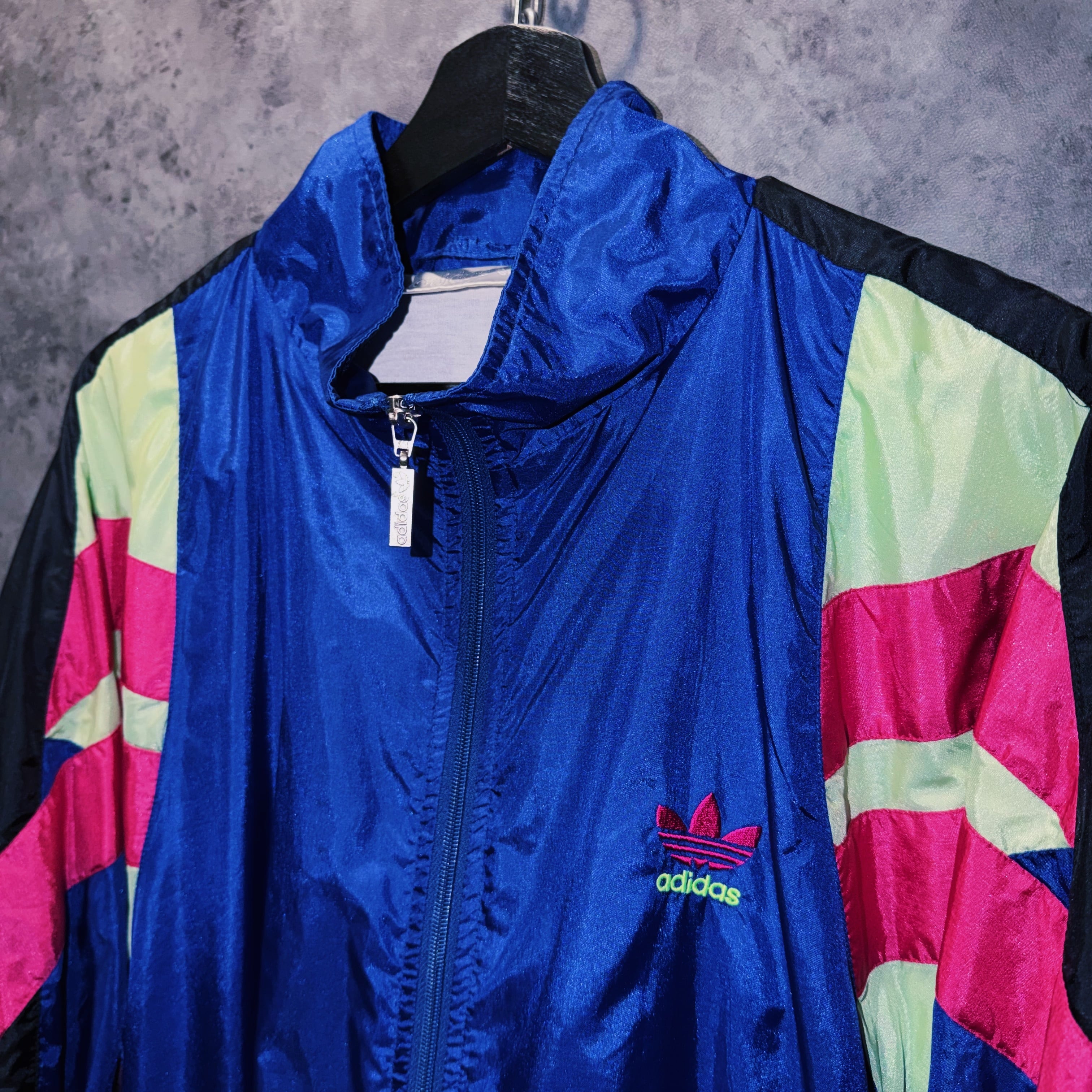 doppio】90's vintage “adidas” switching color design Nylon set up