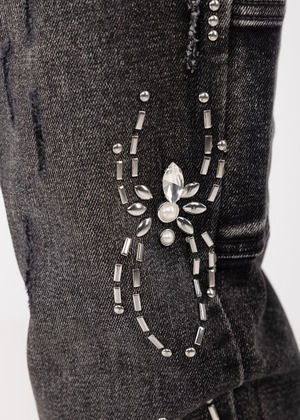 GUAPI / obsidian black spider denim V2