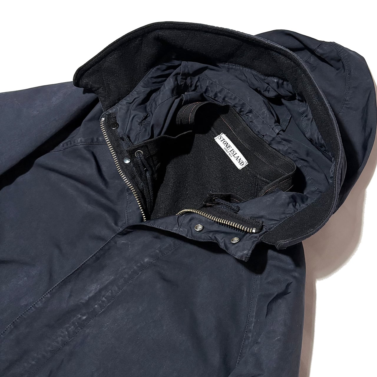 STONE ISLAND 2006AW Vintage Navy Long Coat XL Dutch Rope Liner