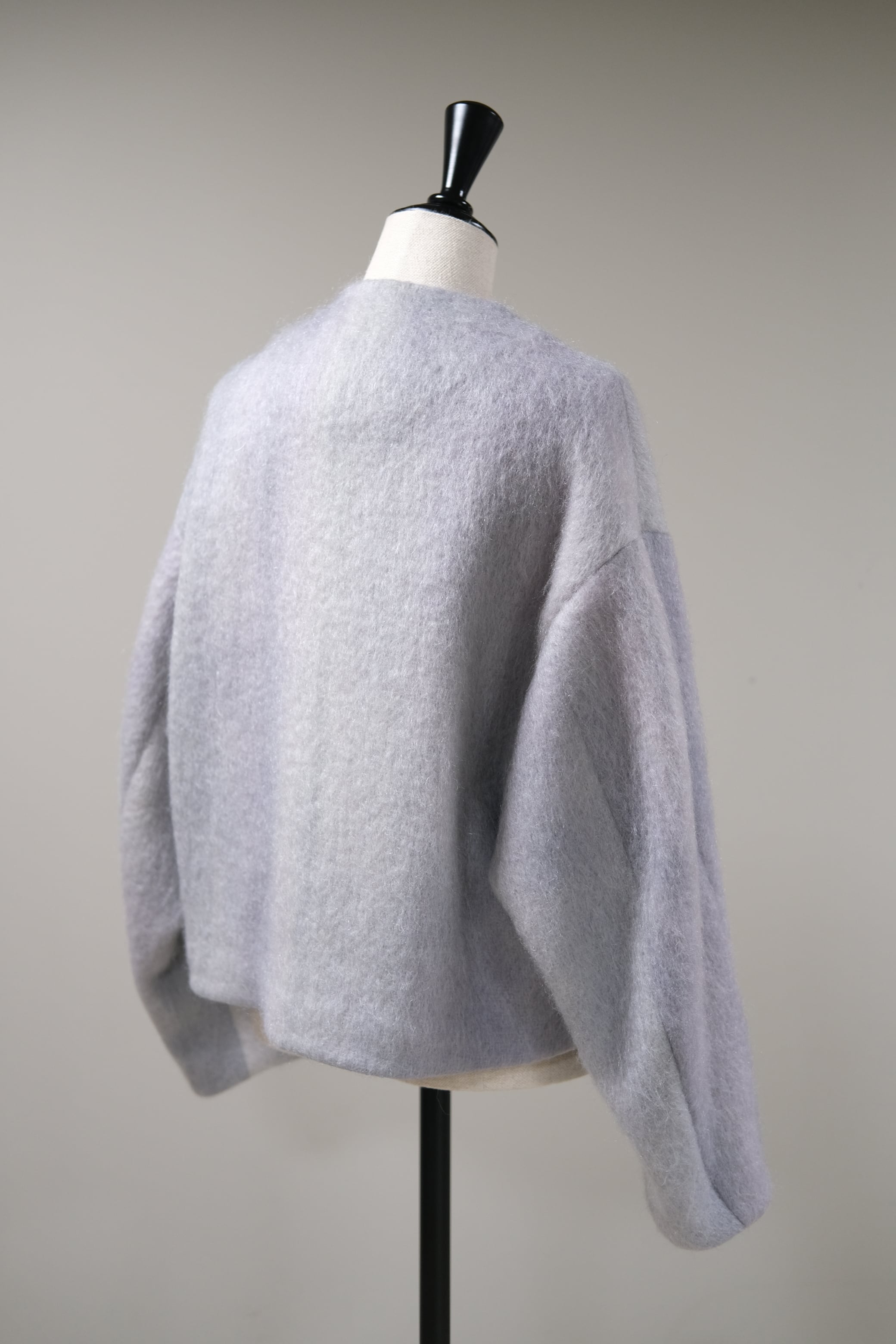 Mame Kurogouchi】Gradient Dye Mohair Cropped Coat - grey - | loop