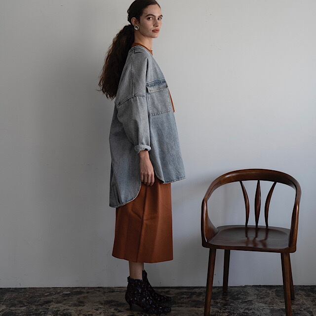 カラーコクーンスカート(キャメル) | LINKABLE 