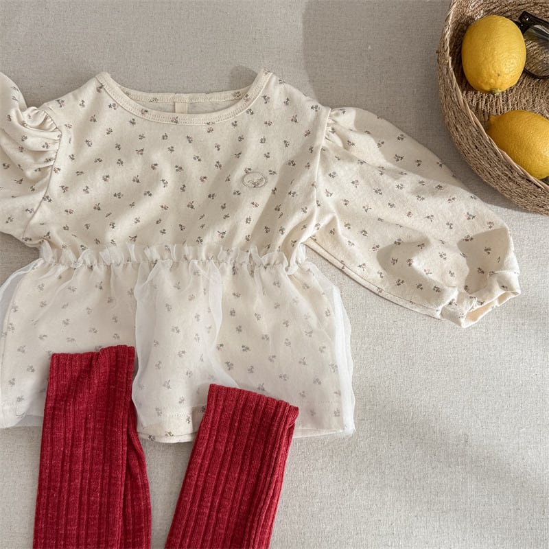 レース切り替えしフラワートップス