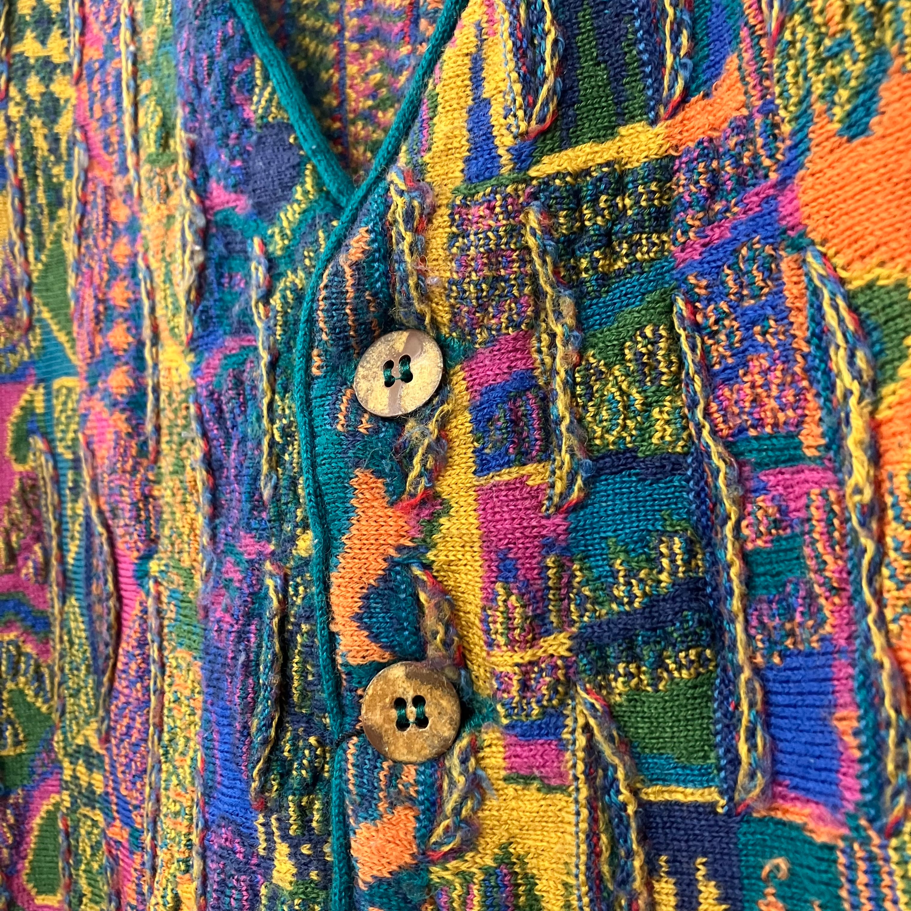 VINTAGE made in Australia COOGI style colorful 3D crazy pattern