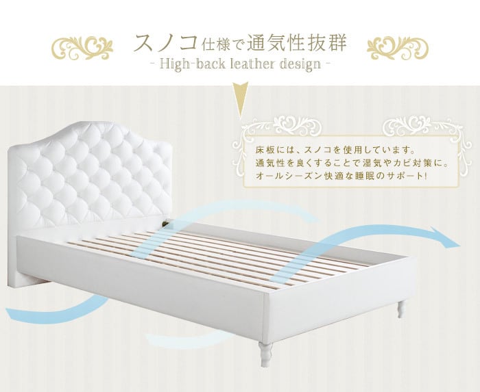 ホテルライクなベットフレームマットレスセット（セミダブル