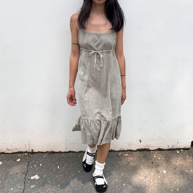 【LADIES】Minimal Cotton Cami Dress - Free Size