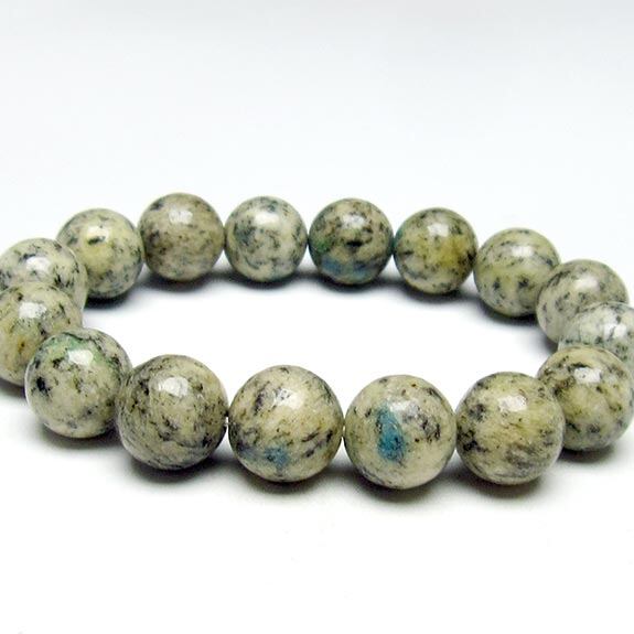 K2ストーン ブレスレット 13mm アズライトイングラナイト ブレス K2ブルー 一点物 メール便可 [M便 1/10] 111-35204