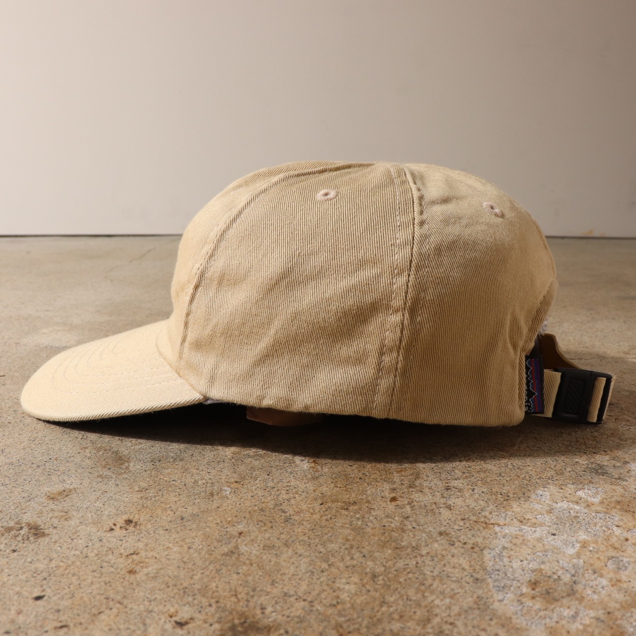 極美品 Patagonia M 98年米国製 サマーシェードキャップ パタゴニア ベージュ オーバルロゴ 刺繍