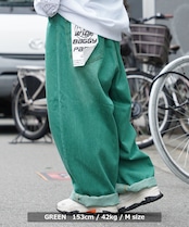 ◆カラーデニムワイドバギーパンツ◆wi-117088