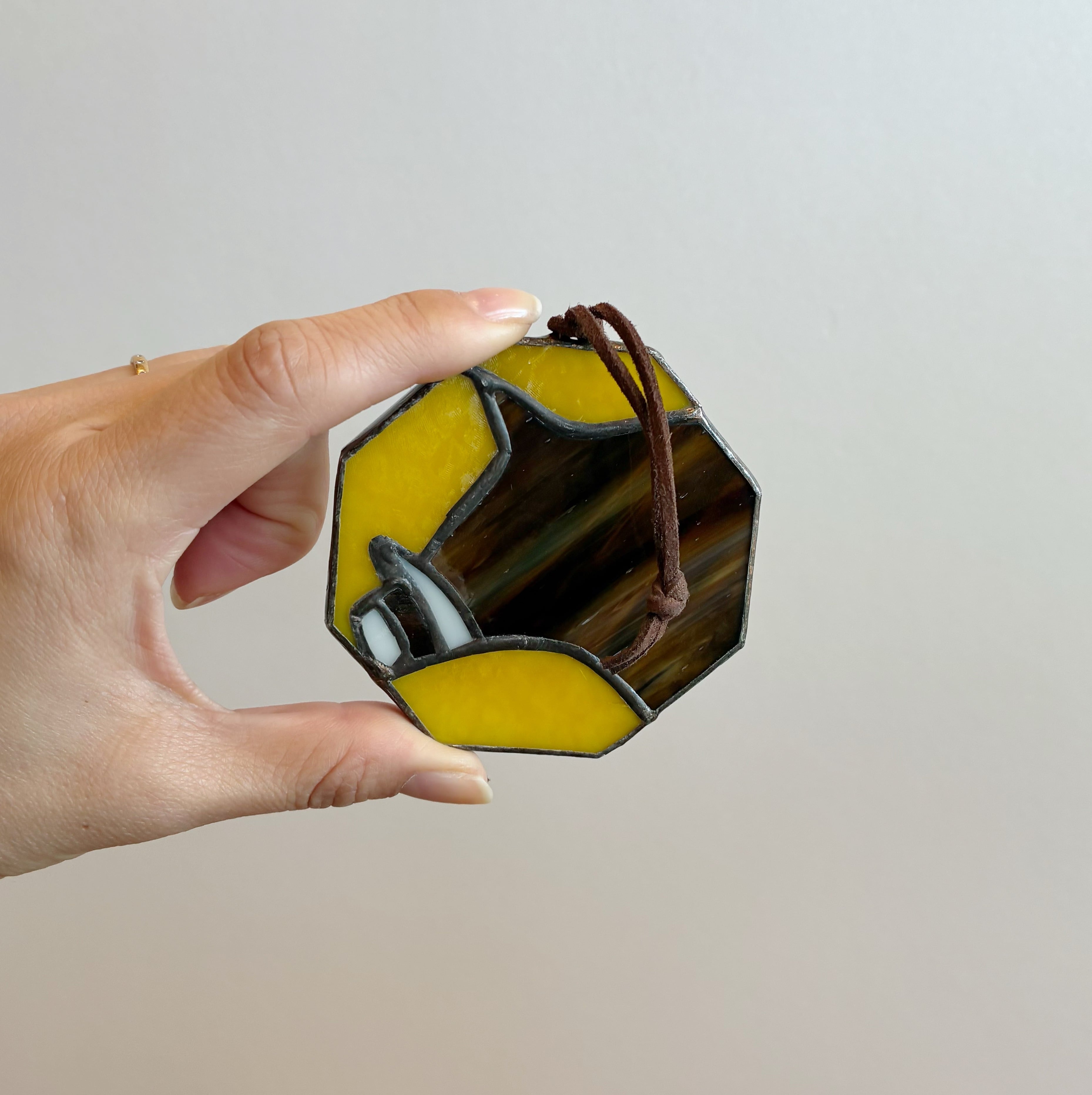 ステンドグラス手鏡(馬)